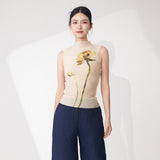 2025 counter quality basic T-shirt top temperament slim elastic sleeveless fashion versatile women's summer clothes