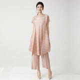 2025 temperament suit women's high-end skirt irregular dress straight pants large size fashion two-piece set