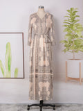 MT144 New supply Middle East new printed abaya Arab ethnic style long dress  Popular trade