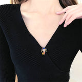 2025 Anti-light buckle, super fairy temperament, trendy clothing, creative design, sweet and fresh mushroom-picking little girl, small brooch
