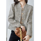 2025 High-end small fragrant style, coat women's spring women's tweed, short  spring women's fashion top
