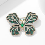 2025 luxury micro-inlaid zircon butterfly brooch, exquisite high-end elegant jacket, suit accessories, dinner party corsage woman