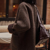2025 Wool alpaca sequined small fragrant jacket V-neck short top  spring new product, high-end women's clothing