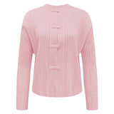 New Chinese style light national style spring new women's round neck fashion solid color shirt with long sleeve pleated top