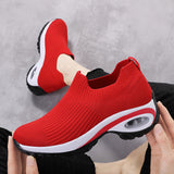 woloong Women's Versatile Air Cushion Running Comfortable Flying Sneakers