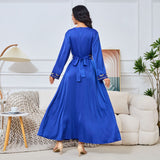MT123 Middle East Popular trade new embroidered Muslim robe women's temperament long ethnic style dress abaya