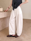 2025  spring new Korean version of solid color elastic pants fashion trend straight casual pants 1963