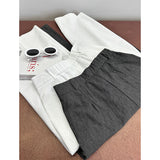 2025  welfare payment, non-refundable and non-exchangeable, niche simple style high waist loose casual wide-leg pants 35018