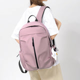 Backpack Casual Fashion Brand Street Simplicity Backpack Oxford Cloth Water Repellent Men's and Women's Schoolbags Middle School Students