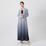 2025 Middle East Popular trade women's Muslim robe lapel loose large size long Dubai robe dress tide