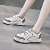 woloong Women's Platform White Spring Korean Style Low-top Sports Sneakers