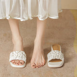 WOLOONG Women's Summer Outer Wear Mid French Style Heels