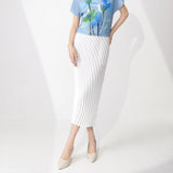 2025 skirt slim fit hip wrap medium and long high sense elastic waist temperament professional commuting versatile one-step skirt