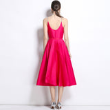 sexy suspender diamond backless gorgeous socialite big skirt dress dress dress long dress