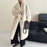 2025 friendly mink solid color lapel extended single-breasted high-end imitation mink coat, ferret jacket to keep warm in autumn and winter