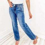 2025 Popular, , New Popular trade new   spring new blue washed straight temperament jeans women's clothing