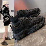 woloong Women's Style Clunky Spring Running Height Increasing Sneakers