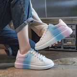 woloong Colorful Platform White Autumn Versatile Korean Sneakers