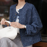 2025 New Chinese style small fragrant coat high sense spring and autumn women's tweed short coat women's spring new
