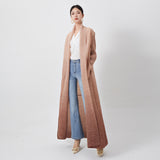 2025 Middle East Popular trade women's Muslim robe lapel loose large size long Dubai robe dress tide