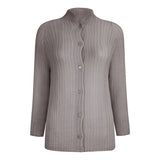 Comfortable women's clothing spring new long-sleeved shirt non-ironing pleated shirt design sense niche top jacket women