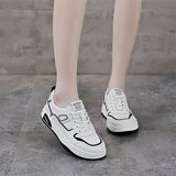 woloong Comfortable Women's Size White Breathable All-match Sneakers