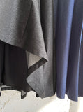 2025  spring new retro pleated high waist thin versatile A-shaped large skirt medium and long skirt 2592