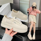 woloong Fashion Lace Fisherman Lace-up Sports Korean Sneakers