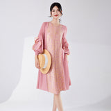 2025 Women's clothing summer high-end dress bronzing loose large size A-shaped skirt versatile and thin pleated skirt Popular style