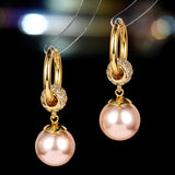 2025 Retro Hong Kong style niche design sense pearl temperament ear buckle female fashion celebrity exquisite zircon long versatile earrings
