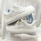 woloong Women's Style Breathable Hollowed White Female Mesh Sneakers