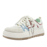 woloong Women's Style Breathable Hollowed White Female Mesh Sneakers