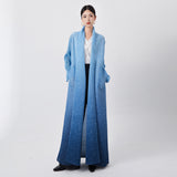 2025 Middle East Popular trade women's Muslim robe lapel loose large size long Dubai robe dress tide