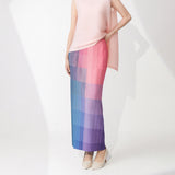 2025 basic hot-selling skirt women's clothing high-end elastic waist loose one step fashionable versatile hip skirt