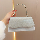 WOLOONG 2025 New New  niche small bag bar party banquet bag diamond-encrusted handbag single shoulder oblique span dinner bag