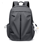 Backpack Casual Fashion Brand Street Simplicity Backpack Oxford Cloth Water Repellent Men's and Women's Schoolbags Middle School Students