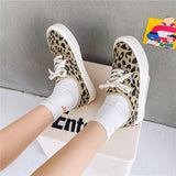 woloong Stylish Women's Print Korean Style Stitching Sneakers