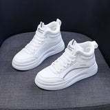 woloong Unique Women's Increased White Clunky Soft Sneakers