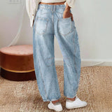 2025 new  retro banana pants loose scimitar trousers wide-leg trousers mid-waist straight jeans women