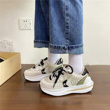 woloong Women's & Men's And Couple Platform Heightened Daddy Trendy Sneakers