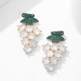 2025 Heavy Industry Personality Creative Fruit Grape Earrings Women's S925 Silver Needle Niche Light Luxury Design  Dinner Earrings