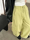 2025  Spring New Korean 2025n Casual Street Spice Girl Overalls Women's High Street Straight Wide Legs 8170