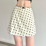 2025 style  spring new women's clothing polka dot short skirt temperament slim high waist A word versatile skirt