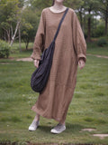Shan Qian Nianyi, spring and autumn new Chinese simple Zen robe literary retro jacquard back lace-up dress