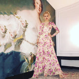 new  Popular trade women's clothing  printing pendulum dress split fashion long dress beach dress