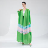 2025 Hot trade women's clothing robe Middle Eastern Muslim clothing fashionable and elegant loose large size printed cardigan dress