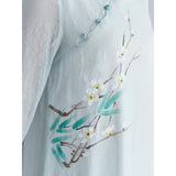 Tea Clothing Women's Improved Hanfu Tang Clothing Tea Art New Chinese Women's Clothing Chinese Ancient Style Chan Clothing Cheongsam Zen Dress