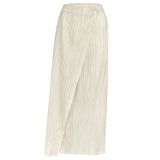 Folds spring new basic suit Korean version temperament versatile long-sleeved top skirt suit women