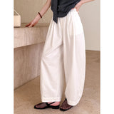 2025  spring new Korean version of solid color elastic pants fashion trend straight casual pants 1963