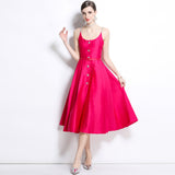 sexy suspender diamond backless gorgeous socialite big skirt dress dress dress long dress
